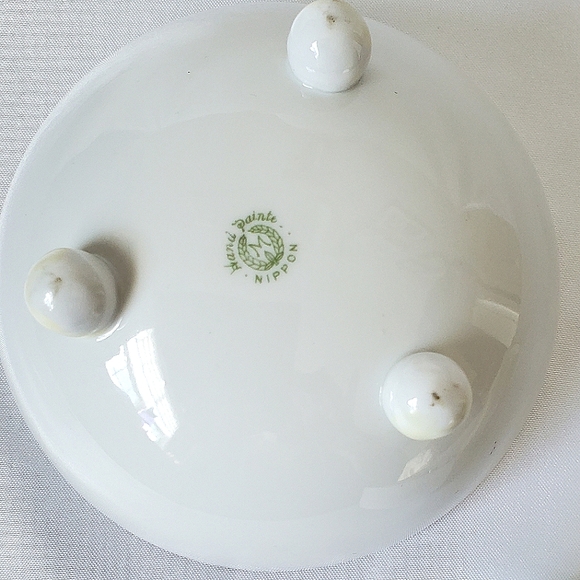 Nippon Footed Mayonnaise/ Condiment Bowl with Spoon - Picture 5 of 9